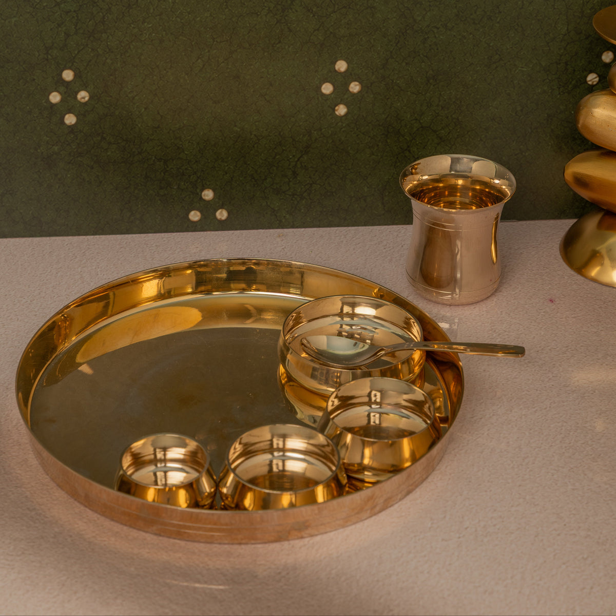 Kansa Heritage 7 Pc Thali Set