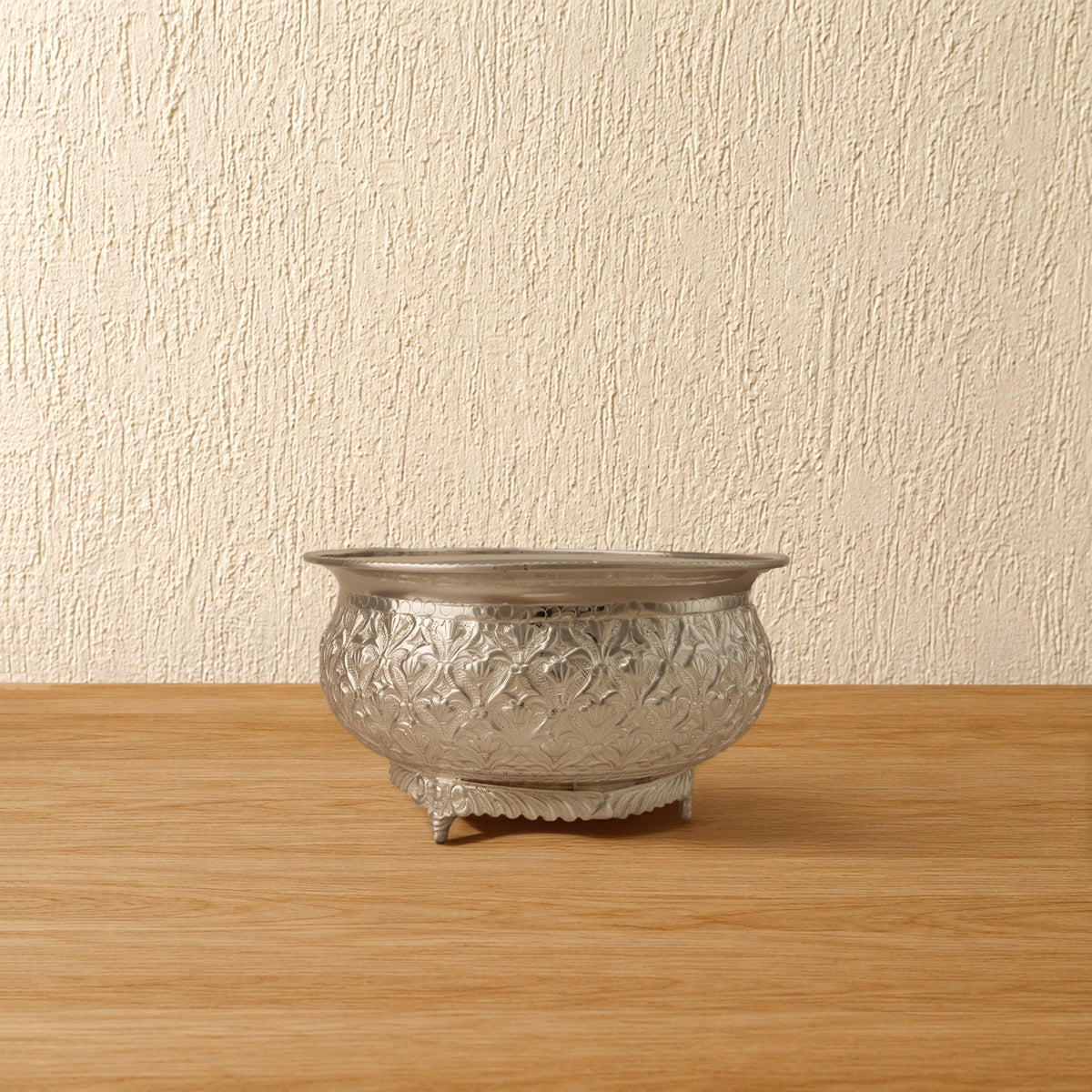 Embossed Table Bowl - Silver