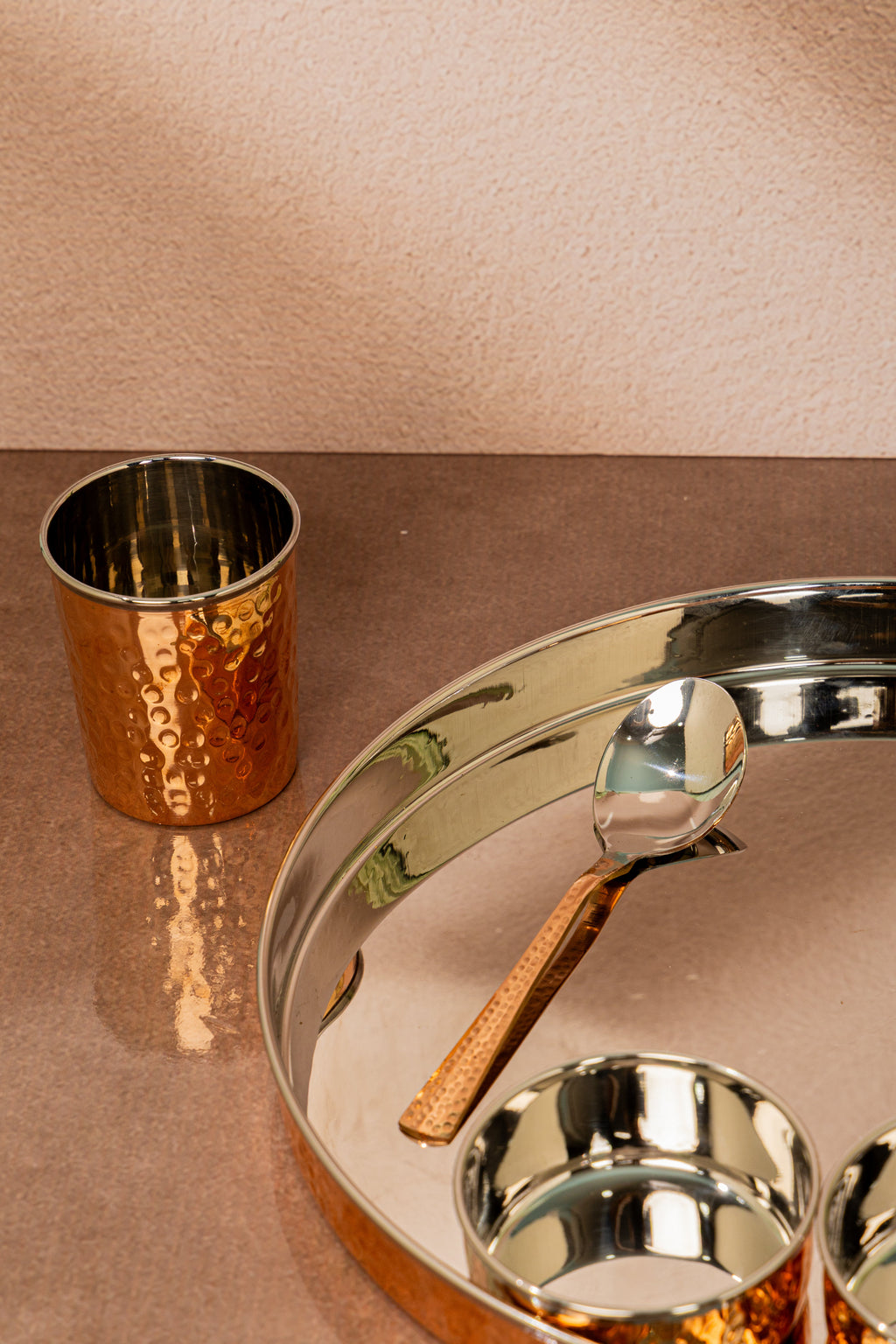Fine-Hammered 7 Pc Thali Set