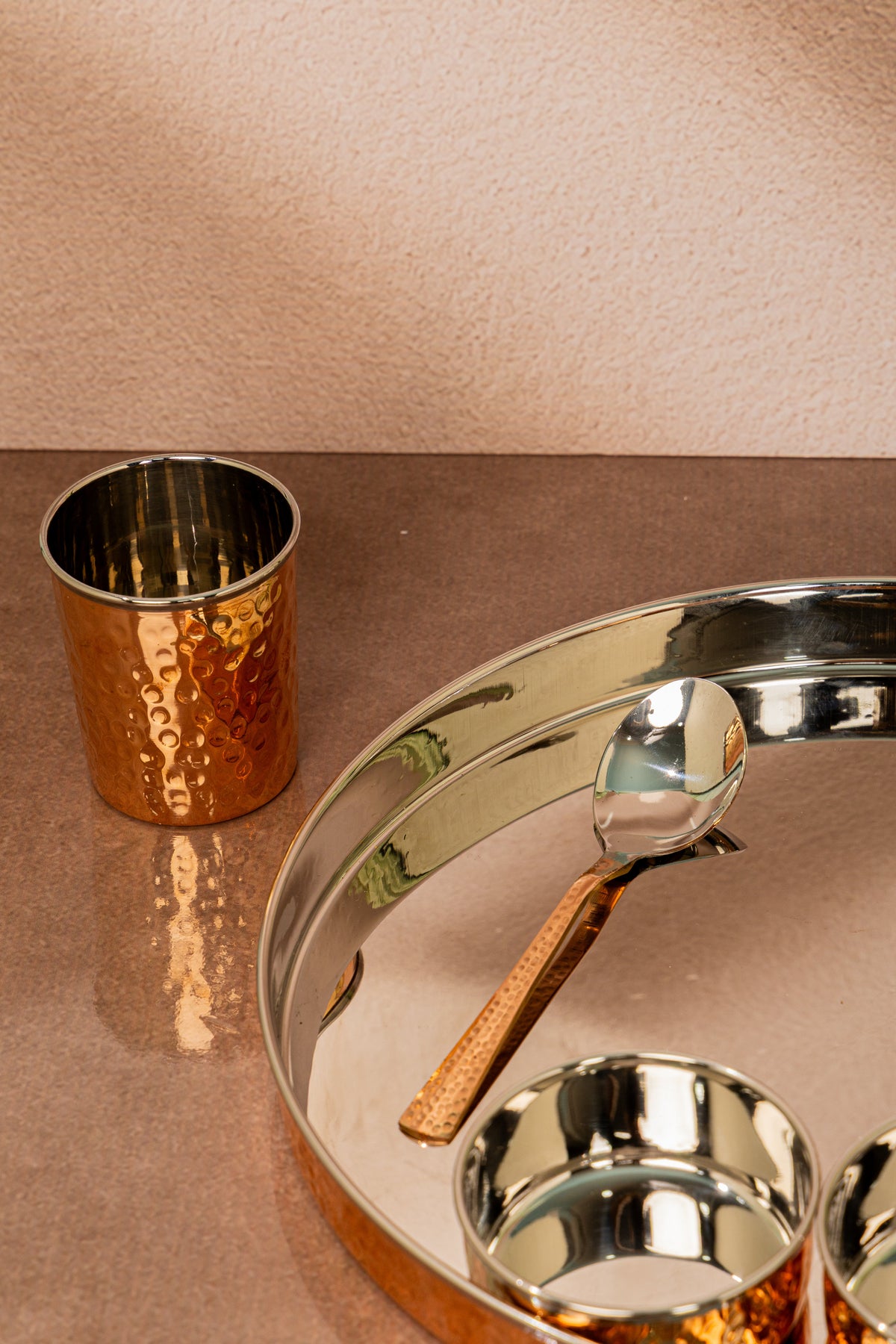 Fine-Hammered 7 Pc Thali Set