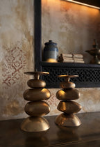 Palma Pebble Candle Stand