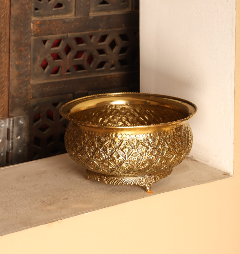 Embossed Table Bowl - Antique