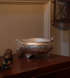 Peacock Embossed Bowl - Silver